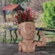 thumbnail image 3 of Plantas de maceta Resina Cara Macetas Arte Durable Artesanía Coleccionable Humano Cara divertida Flor Marrón Cola macetas de cara, 3 of 8