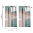 thumbnail image 4 of Marble Modern Geometric Flowers Abstract Kitchen Curtains - Vintage Tier Cafe Curtains for Bathroom Living RV Rod Pocket Window Drapes 36 Inch 2 Panels Set 28"x36" Window Treatment Tiers, 4 of 4