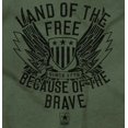 thumbnail image 2 of Land of the Free Because of the Brave Hoodie Sweatshirt Women Men Brisco Brands S, 2 of 6