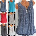 thumbnail image 4 of GRNSHTS Floral Tank Tops for Women Plus Size V Neck Strappy Tops Summer Fashion Sleeveless Loose Shirts Tunic Top Blouses, 4 of 4