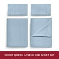 thumbnail image 2 of Mellanni RV Sheet Set, Microfiber Camper Bedding, 10" Deep Pocket, Short Queen, Blue Hydrangea, 2 of 9