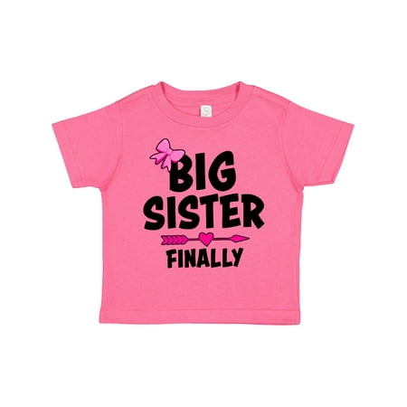 

Inktastic Big Sister Finally with Bow and Arrow Gift Toddler Toddler Girl T-Shirt
