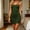 Army Green, variant on Women's Adjustable Spaghetti Strap Bodycon Mini Dress 2 Piece Set Soft Cotton Summer