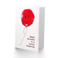 thumbnail image 2 of Happy Birthday to a Lovely Niephling Simple Smiley Face Red Balloon Fun Non Binary Gender Neutral Card, 2 of 3
