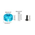 thumbnail image 2 of Uxcell Aluminum 12mm 7.0 RC Wheel Nut Wheel Hex Drive with Pins Screws for RC Model Car Upgraded Parts 4PCS(Sky Blue), 2 of 6