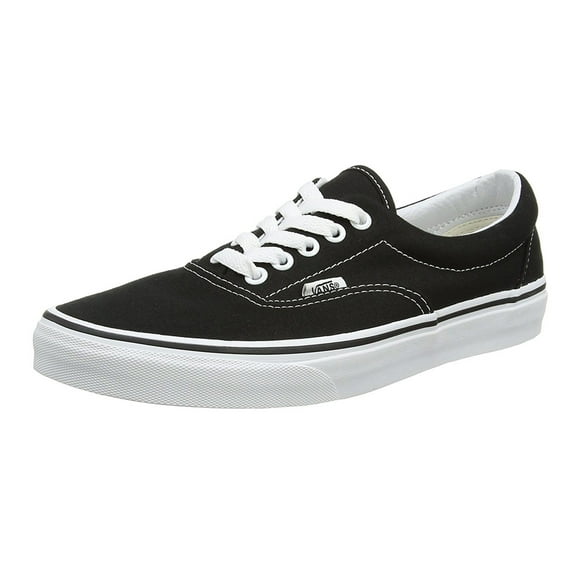 Vans Era VN000EWZBLK Skateboard Shoes Men's Black White Canvas Lace-up DOG239 (Black,7)