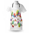 thumbnail image 3 of Floral Apron Blooming Colorful Flowers and Leaves Romantic Flourishing Garden Design Artwork, Unisex Kitchen Bib Apron with Adjustable Neck for Cooking Baking Gardening, Multicolor, by Ambesonne, 3 of 3