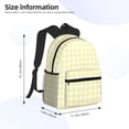 thumbnail image 3 of Kuqiui Backpack for Men and Women – Durable Lightweight Travel Backpack with Laptop Compartment, School & Work Daypack-Lemon Yellow Checkboard, 3 of 7