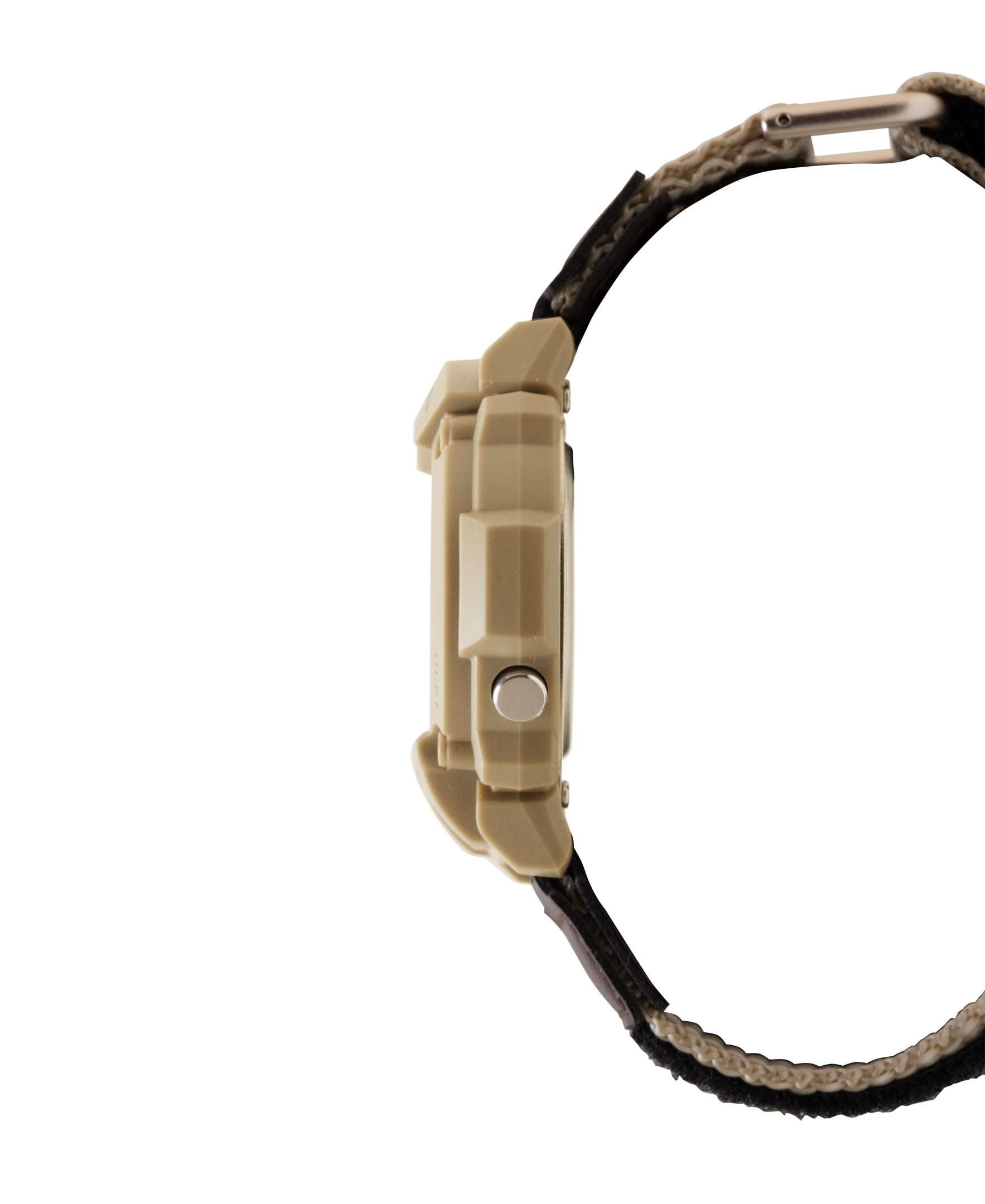 Casio Mens Digital Cloth Band Wristwatch, Tan
