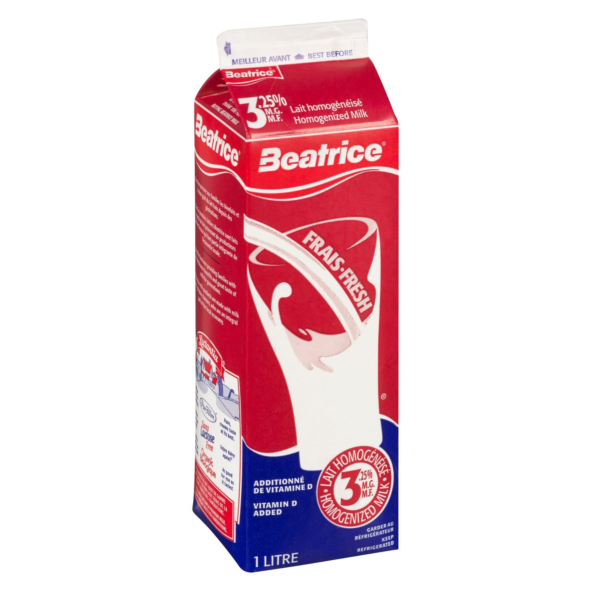 Lait Homo Beatrice 1lt