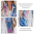 thumbnail image 3 of Tie Dye Sleeveless Fleece Vest, Warm Fashion Ethnic Lightweight Printed Soft Fleece Fuzzy Zipper Vest For Daily For Women ANGGREK Otros, 3 of 6