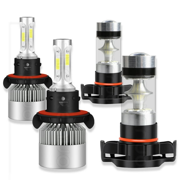 BMZONCC for Gmc Yukon Denali 2007-2013 4pcs 6000K Combo LED Headlight   Fog Light Bulbs Kit
