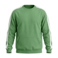 thumbnail image 4 of Gytharion Men's Contrast Stripe Sweatshirts Crew Neck Kangaroo Pockets Ribbed Cuffs Comfortable Pullovers Fall Winter Sports Sweatshirts, 4 of 8