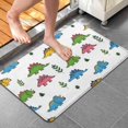 thumbnail image 4 of White Dinosaurs Plants Pattern Bathroom Rugs Mat,Non Slip Microfiber Bathroom Rug,Rubber Backing,Soft Bathroom Mats for Bathroom Floor,Tub and Shower,20x32in(50x80cm), 4 of 5