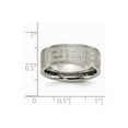 thumbnail image 2 of Titanium Greek Key 8mm Satin and Polished Band Ring - Size 12.5, 2 of 2