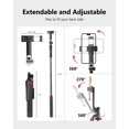 thumbnail image 4 of FL 72" Phone Tripod and Selfie Stick, Cell Phone Tripod Stand with Wireless Remote & Extendable Phone Mount for Travel/Selfie/Recording/Vlogging, 4 of 6