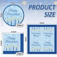 thumbnail image 2 of AnyDesign Ensemble de Vaisselle 48 Pcs Joyeux Hanoucca Bleu Bougie Étoile Vaisselle Jetable 24 Pcs Assiette en Papier 24 Pcs Serviette de Table pour Fournitures de Fête Hanoucca Déco de Table, 2 of 7