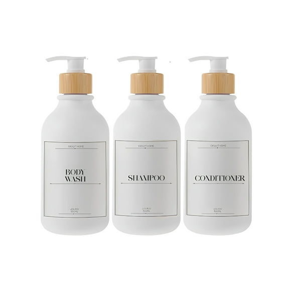 Juego De Baño Xtellar3 Dispensadores Jabon Shampoo Color Blanco