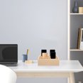 Axio Multiuse Wooden Desktop Storage Box Multi Grids Cell Phone