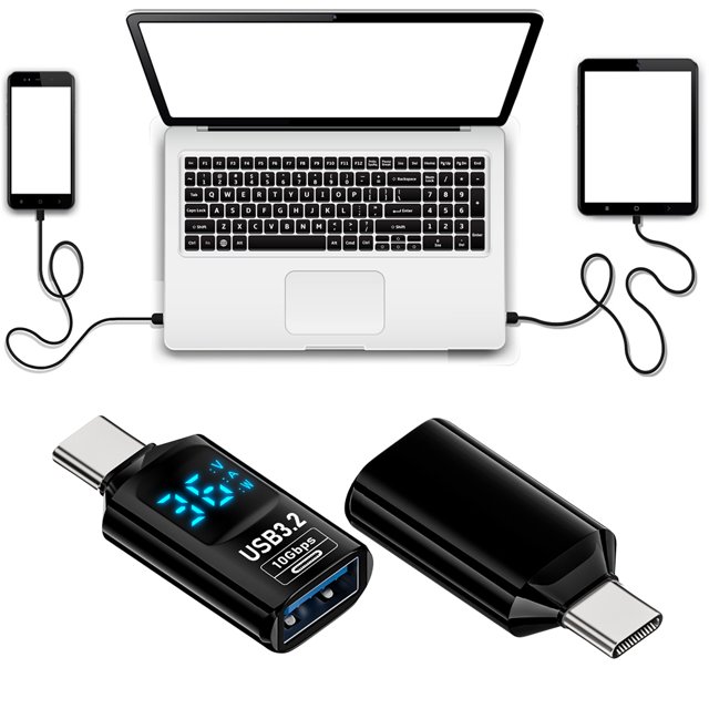 Adaptador USB A Tipo C Convertidor Carga Por Transferencia (USB Macho)