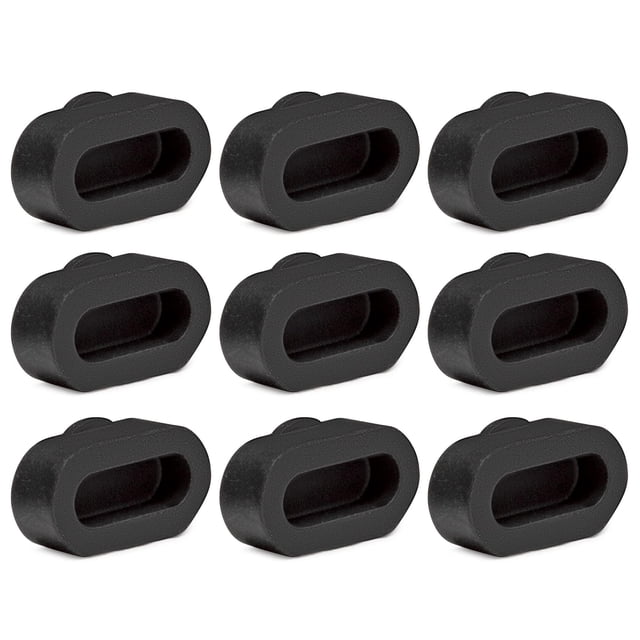 Protectores de Puerto de Carga de Silicona Focus 9 Piezas Negro