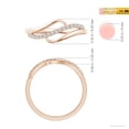 thumbnail image 4 of ANGARA Natural Diamond Swirl Bypass Ring in 14K Rose Gold for Women (Size-1.3mm | Color-H | Clarity-SI2) | April Birthstone, Birthday, Anniversary, Jewelry Gift for Women | Natural Diamond Ring, 4 of 9
