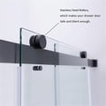 thumbnail image 2 of Vinnova Spezia 68" W x 76" H Double Sliding Frameless Glass Shower Door in Matte Black, 2 of 14