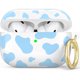thumbnail image 1 of wonima11 NIUTRENDZ Cute Cow Print Case for AirPods Pro Case【Front LED Visible】 Hard TPU Protective Cover with Keychain (Blue), 1 of 1