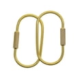 thumbnail image 2 of 2pcs Oval Tornillo Bloqueo Mosquetón Llavero Llavero Llavero Durable Latón Organizar, 2 of 8
