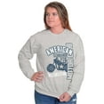 thumbnail image 5 of American Biker Motorcycle Patriotic Plus Size Long Sleeve Graphic Tee Shirt Brisco Brands 2X, 5 of 6