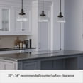 thumbnail image 6 of Hunter - Cypress Grove 1-light Onyx Bengal, Small Pendant Light, Dimmable, Transitional Style, Dome Shaped, for Bedrooms, Dining, Living Rooms - 19248, 6 of 8