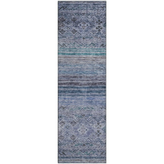 Dalyn Rugs Premium Machine Washable Mayfield AMF1219 Blue 2'3" x 7'6" Runner Rug