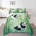 thumbnail image 1 of Erosebridal Wild Panda Bedding Full Comforter Set, Botanical Green Leaves Down Comforter, Green, Reversible, 1 of 7