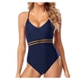 thumbnail image 2 of Daisyyozoid Maillot de Bain une Pièce pour Femme à Prix Réduit, Mode, Col en V, Monokini à Dos Nu en Maille, 2 of 5