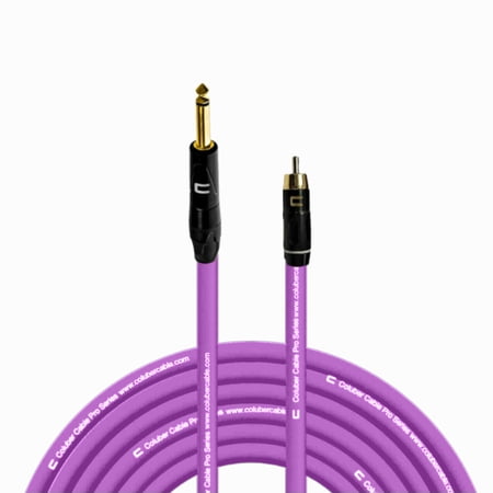 Coluber Cable - 1/4" TS Male to RCA Male - Pro 3-Pin Microphone Connector