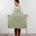 thumbnail image 2 of Now Designs Cotton Chef's Kitchen Apron, Solid Sage Green 28 x 32 in, 2 of 5