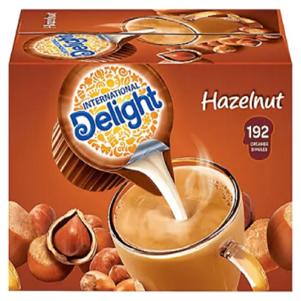 International Delight ITD101522 Hazelnut Liquid Creamer Singles - Pack of 192