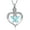 LightBlue, variant on Women's Crystal Butterfly in Heart Urn Necklace Lockets for Human Ashes Pet Cremation Jewelry for Ashes Holder