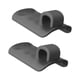 thumbnail image 4 of Agarre de entrenamiento ergonómico, agarre de gimnasio sin dedos, silicona para mujeres, anti -deslizamiento liviano, agarre de levantamiento de pesas Gris 2 pcs, 4 of 8