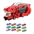 thumbnail image 2 of Juguete de dinosaurio Hugo Juguete que come coches rojo, 2 of 9