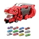 thumbnail image 2 of Camión CUTICAT transportador de dinosaurios juguete devorador rojo, 2 of 8