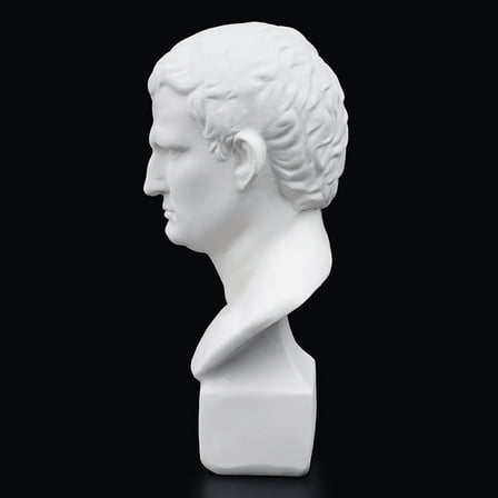 SOPOTUTU White Resin Portrait Sculpture Bust Statue for Tabletop Home Office Decor