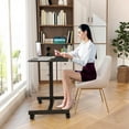 thumbnail image 6 of EDX Small Standing Desk with Mobile Portable Rolling Wheels, Height Adjustable desk for Home Office,Black, 6 of 11