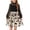 Black Floral, variant on Arshiner Girls Dresses Contrast Mesh Puff Long Sleeve Mock Neck Formal Party A Line Short Tulle Dres