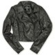 thumbnail image 1 of Ecko Unltd. Chaqueta de motociclista de piel de serpiente para mujer, gris, extra pequeña, 1 of 1