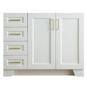 ARIEL TAYLOR 42 IN. RIGHT OFFSET SINGLE SINK BASE CABINET IN WHITE