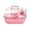 Pink, variant on Portable Hamster Travel Cage, Small Pet Carrier with Handle, Transparent Carry Habitat for Dwarf Hamsters and Gerbils(Blue)
