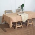 thumbnail image 6 of BalsaCircle 60" x 102" Natural Rectangular Premium Polyester Faux Burlap Tablecloth, 6 of 7