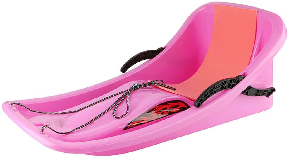 Sed Sled for Kids and Adult,Metal Sled Saucer , 35" Plastic Sledge with