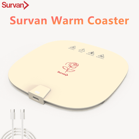Survan Warm Rose Silicone Square Coaster